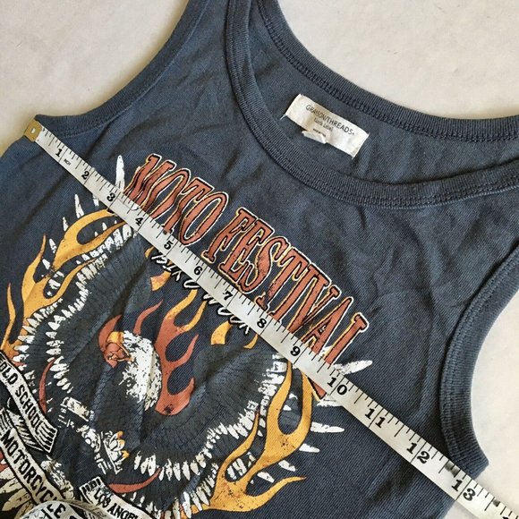 Grayson Threads Size Small Motorcycle Graphic Tank Moto Top Gray Biker‎ - Picture 7 of 8